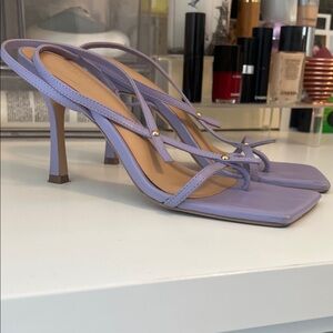Tony Bianco Lavender Square Toe Strappy Heels | Size 8 | Minimal Sandals